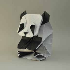 origami panda left side